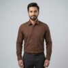DP6-Brown Plane Formal Shirt dp 6 d. shirt